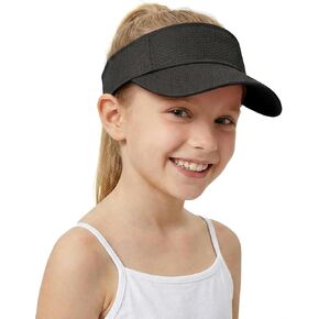 Kids Sun Visor Hats for Girls Boys, Adjustable Summer Golf Visor Hat Cotton Tennis Hats Sports Sun Caps Beach Hat in Kuwait