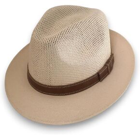Fedora Hat, Handmade Structured Ventilated Fedora for Men & Women in Saudi Arabia