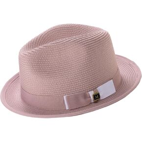 MONTIQUE Braided Stingy Brim Pinch Fedora Hat | Stylish & Elegant Textured Design Fedora Hats for Modern Touch | H-78 in Saudi Arabia
