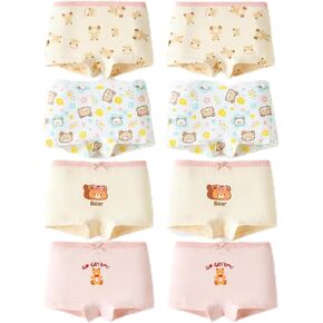 8 Pack Girl's Cotton Underwear, Toddler Girl Tagless Panties Kids Breathable Comfort Panty Briefs Age 2T-10 in Saudi Arabia