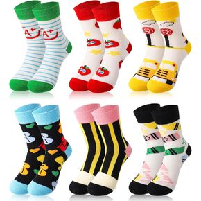 6 Pairs Novelty School Supply Socks Silly Pencil Bus Crayon Patterns Gift for Women Girls Teachers in Kuwait