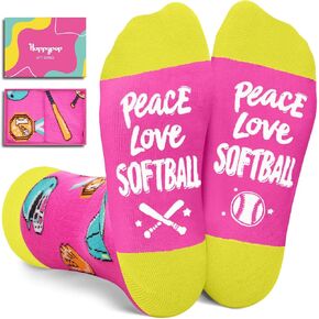 HAPPYPOP Gifts for Kids Girls - Softball Soccer Socks for Girls, Little Sister Gifts Socks in Saudi Arabia