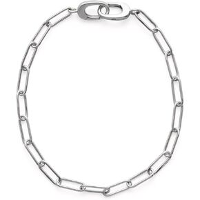 ONI Collective Mini Clip Bracelet - 925 Sterling Silver with Rhodium or 14K Gold Plating, Delicate Paperclip Chain Bracelet in Saudi Arabia