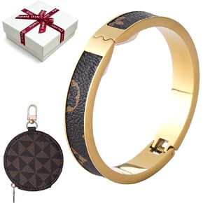 Premium Purse Hook for Table, Holds Up to 35 lbs, Heavy Duty, Portable, Leather Bracelet Bag Hanger for Desk and Dining, Gift Box Set with Coin Purse, Perfect Gift for Women Mom Wife in Saudi Arabia
