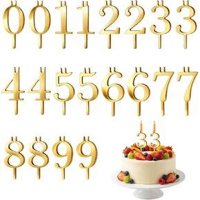 20PCS Number Candle Holders, Candle Number Holder Set, Gold Candle Stands for Birthday Celebrations, Wedding Decorations, and Special Events, Perfect Addition to Your Home Decor Collection in Saudi Arabia