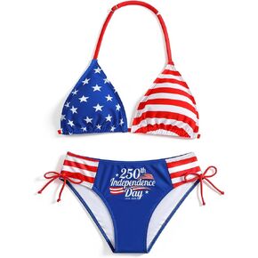 Teen Girls Swimsuits Two Piece Sets with Chest Pad Backless Halter Bikini Cute Brief Bathing Suit in Saudi Arabia