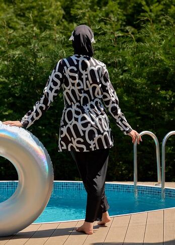 Modest Swimwear for Women 3-Piece Set - Parachute Burkini Set - Islamic Full Cover Swimsuit in Saudi Arabia