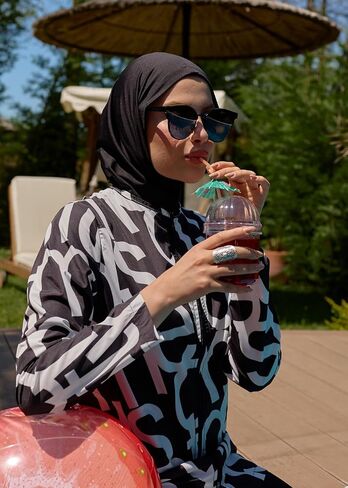Modest Swimwear for Women 3-Piece Set - Parachute Burkini Set - Islamic Full Cover Swimsuit in Saudi Arabia
