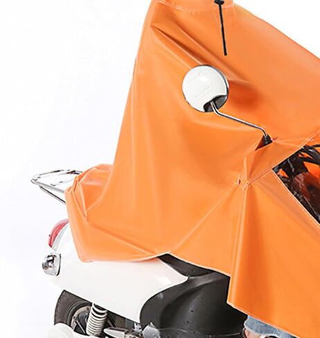 Yosoo Electric Bike Rain Poncho Raincoat for Motorcycle Adults with Foldable Design and Breathable Material for All Weather Protection (Orange) in Kuwait