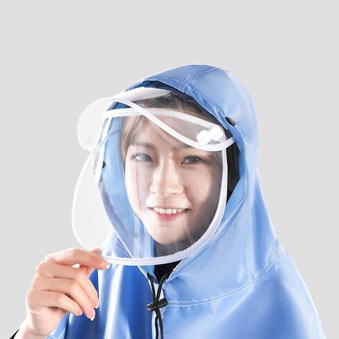 Yosoo Electric Bike Rain Poncho Raincoat for Motorcycle Adults with Foldable Design and Breathable Material for All Weather Protection (Blue) in Kuwait
