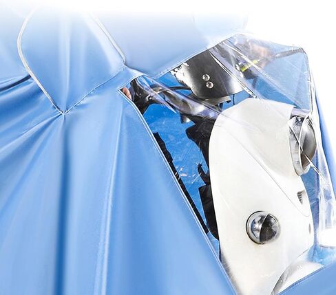 Yosoo Electric Bike Rain Poncho Raincoat for Motorcycle Adults with Foldable Design and Breathable Material for All Weather Protection (Blue) in Kuwait