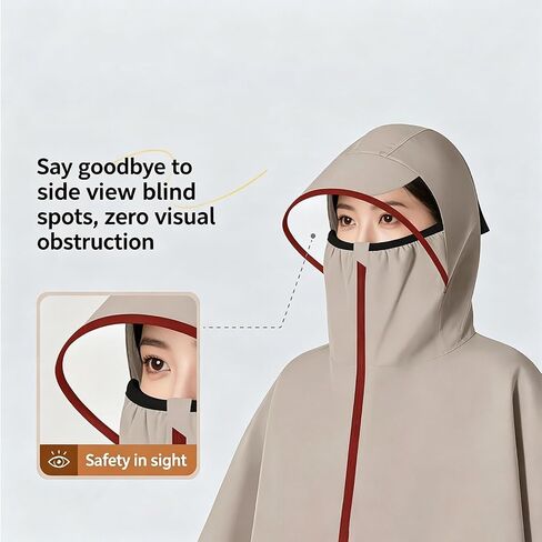 Reusable Electric Scooter Rain Ponchos for Adults Waterproof Rain Coat Heavy Duty Rain Cover Unisex Cape Coat in Kuwait