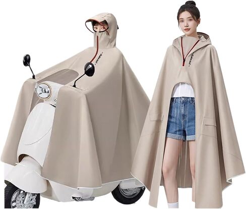 Reusable Electric Scooter Rain Ponchos for Adults Waterproof Rain Coat Heavy Duty Rain Cover Unisex Cape Coat in Kuwait
