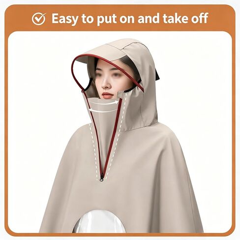 Reusable Electric Scooter Rain Ponchos for Adults Waterproof Rain Coat Heavy Duty Rain Cover Unisex Cape Coat in Kuwait