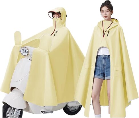 Reusable Electric Scooter Rain Ponchos for Adults Waterproof Rain Coat Heavy Duty Rain Cover Unisex Cape Coat in Kuwait