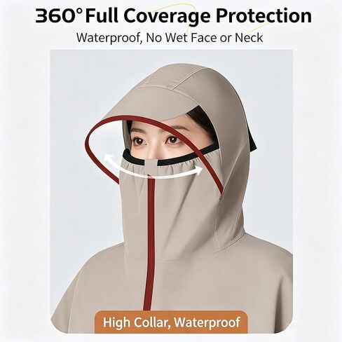 Reusable Electric Scooter Rain Ponchos for Adults Waterproof Rain Coat Heavy Duty Rain Cover Unisex Cape Coat in Kuwait