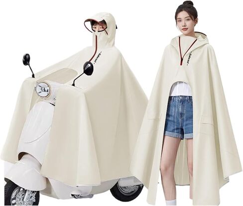 Reusable Electric Scooter Rain Ponchos for Adults Waterproof Rain Coat Heavy Duty Rain Cover Unisex Cape Coat in Kuwait