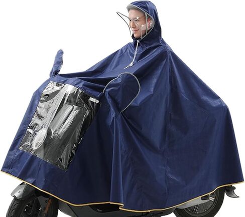Oxford Rain Ponchos for Adults with Face Shield Electric Bike Cycling Rain Coat Long Full Body Raincoat Jacket in Saudi Arabia