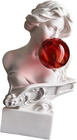 Resins Blowing Bubble Greek Sculpture Realistic Detailing Classical Greek Bust Statue for Creative Space and Event Desk Decoration in Kuwait