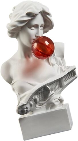 Resins Blowing Bubble Greek Sculpture Realistic Detailing Classical Greek Bust Statue for Creative Space and Event Desk Decoration in Kuwait