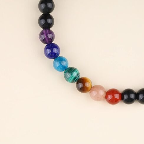 COAI Women's Semi Precious Gems 7 Chakra Stone Bolo Bracelet in Kuwait