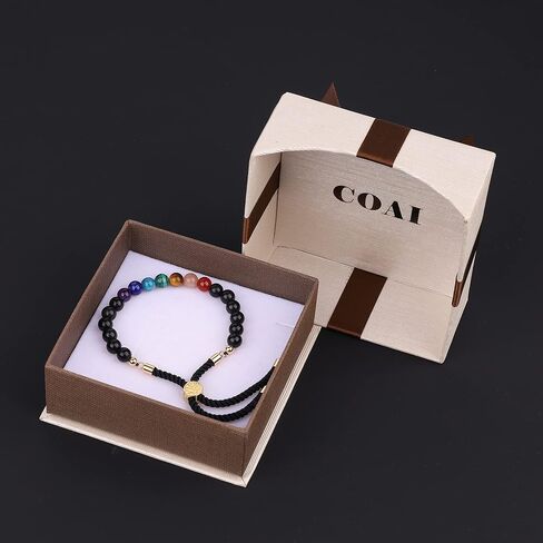 COAI Women's Semi Precious Gems 7 Chakra Stone Bolo Bracelet in Kuwait