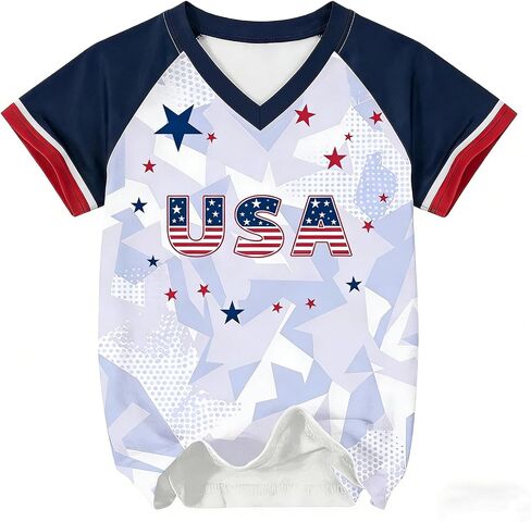 Unisex Kid's Soccer Cup 2026 Shirt Boys Girls Mesh Soccer Jersey Youth V-Neck USA Mexico Jersey Argentina Brazil Tops in Kuwait