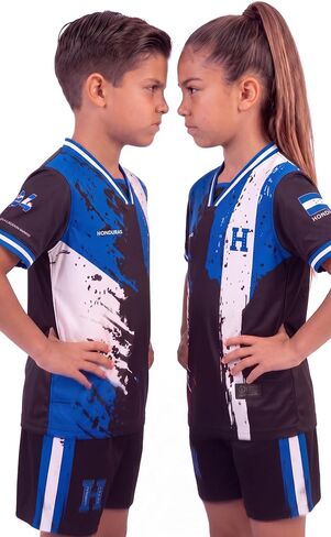 fox & fury Kids Soccer Jersey Set Unisex Youth Boys & Girls - Shirt & Shorts for Children Football Training USA Mexico & 20+ in Saudi Arabia