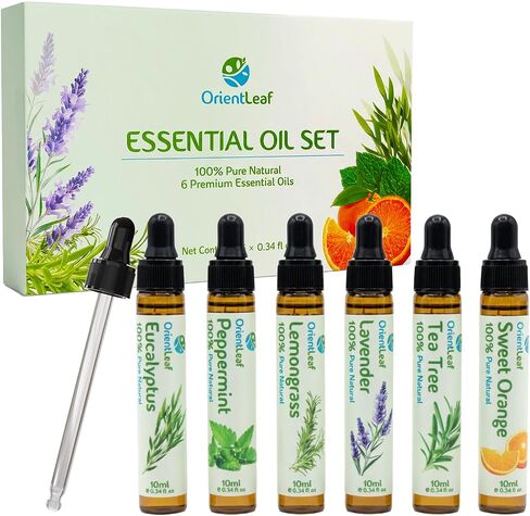 ORIENTLEAF Blended Essential Oils Set, Blends for Diffusers, Fragrance, Aromatherapy, Humidifiers, Peppermint, Tea Tree, Lavender, Eucalyptus, Orange, Citronella in Saudi Arabia