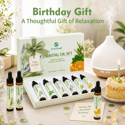 ORIENTLEAF Blended Essential Oils Set, Blends for Diffusers, Fragrance, Aromatherapy, Humidifiers, Peppermint, Tea Tree, Lavender, Eucalyptus, Orange, Citronella in Saudi Arabia