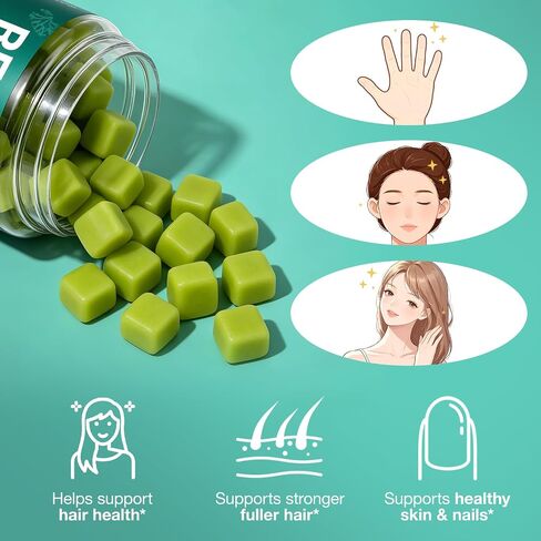Revive Hair Gummies,Sea Moss Gummies with Vitamin C, Vitamin E, Aloe Vera, Pearl Powder Supports Faster Hair Growth, Stronger Nails&Healthy Skin,80 Count in Saudi Arabia
