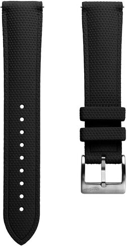 WatchGecko Breakwater FKM Rubber Watch Strap, Moulded Fabric-Style Texture, Waterproof, UV-Resistant, For Dive and Sports Timepieces, Multicolours, 18mm, 19mm, 20mm, 21mm, 22mm, 23mm, 24mm in Saudi Arabia