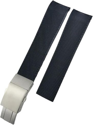 TOPBD Rubber Watchband 19mm 20mm 21mm Silicone Strap for Longines Hydroconquest L3 781 782 VHP Black Blue Watch Bracelets in Kuwait