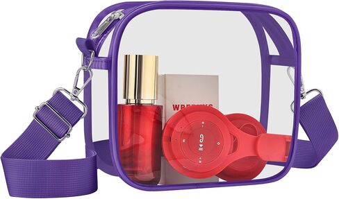 Clear Bag for Stadium Events, Transparent Messenger Bag Stadium Approved Crossbody Bag for Women & Men in Kuwait