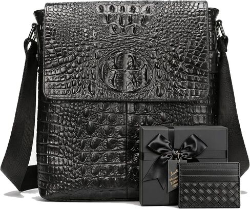 Genuine Leather Shoulder Bag for Men Messenger Sling Crossbody Bag Lightweight Casual Travel Business in Kuwait