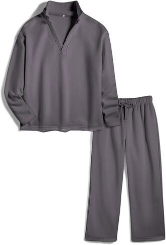Women's Carmel Tracksuit 2 Piece Set - Patrick Pullover Sweatshirt & Catherine Sweatpants - Casual Lounge Set in Saudi Arabia