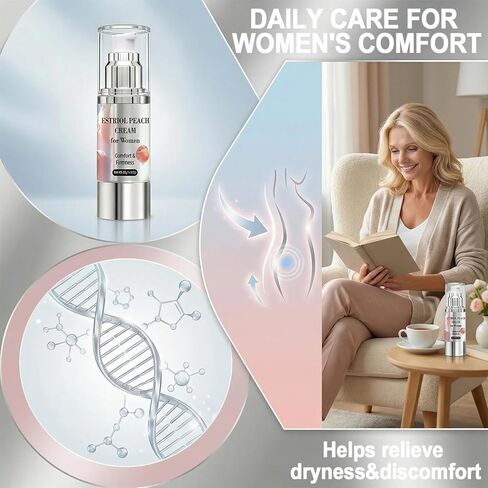 Estriol Cream for Women | Intimate Care Cream | Menopause Support | Lightweight Hydrating Formula with Natural Peach Essence | Soothing Moisture for Daily Intimate Skin Care | 30ml (2 Month Supply) in Kuwait