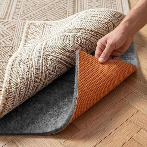 Rug Pad 5 x 7 Ft Non-Slip, Felt and Natural Rubber Backing, 1/4" Thick, Cushioned Gripper Pads, Keep Rugs in Place, Carpet Runners, Protective Padding Under Area Rugs, Hardwood Floors Protection in Saudi Arabia