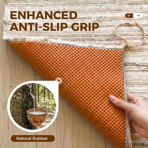 Rug Pad 5 x 7 Ft Non-Slip, Felt and Natural Rubber Backing, 1/4" Thick, Cushioned Gripper Pads, Keep Rugs in Place, Carpet Runners, Protective Padding Under Area Rugs, Hardwood Floors Protection in Saudi Arabia