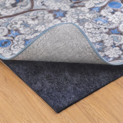 Non Slip Rug Pad 8x10 Ft, 1/8 Inch Thin Felt & Rubber Backing, Non Skid Rug Gripper for Hardwood Floors, Anti-Slip Carpet Pad for Area Rugs, Floor Protection, Moisture Resistant & Easy Trim in Saudi Arabia
