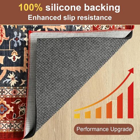 YJ.GWL 5x7 Feet Non Slip Rug Pad 1/4 inch Thick Felt and Silicone Backing, Dual Surface Cushion Rug Gripper for Hardwood Floors, Carpet Liner Keep Rugs in Place, Anti Skid Mat for Under Area Rug in Saudi Arabia
