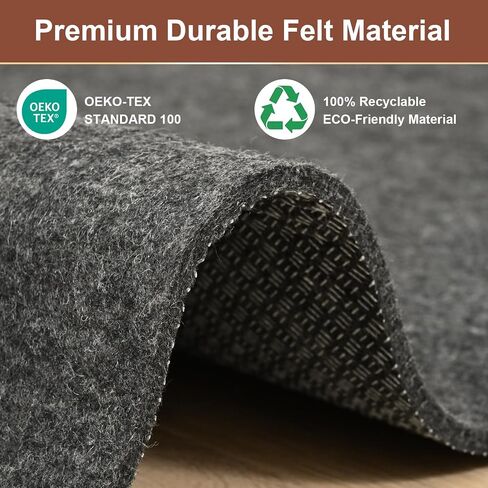 YJ.GWL 5x7 Feet Non Slip Rug Pad 1/4 inch Thick Felt and Silicone Backing, Dual Surface Cushion Rug Gripper for Hardwood Floors, Carpet Liner Keep Rugs in Place, Anti Skid Mat for Under Area Rug in Saudi Arabia