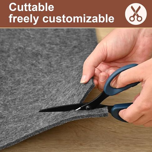 YJ.GWL 5x7 Feet Non Slip Rug Pad 1/4 inch Thick Felt and Silicone Backing, Dual Surface Cushion Rug Gripper for Hardwood Floors, Carpet Liner Keep Rugs in Place, Anti Skid Mat for Under Area Rug in Saudi Arabia