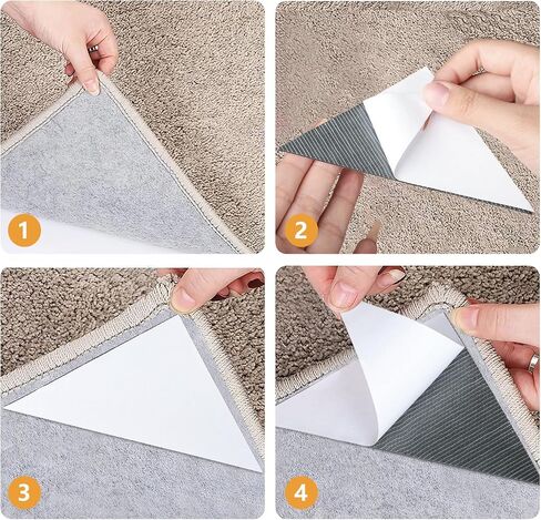 Rug Carpet Gripper Keep Rug in Place on Carpet, Non Slip Rug Pads Grippers for Hardwood Floors and Tiles 12 PCS in Saudi Arabia