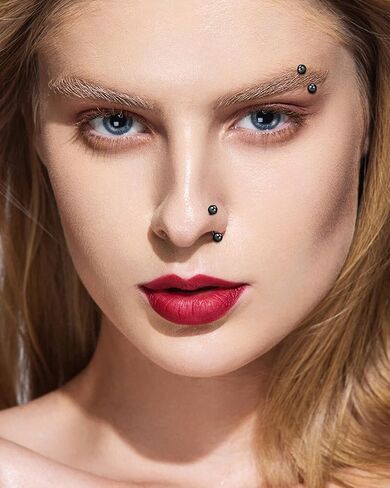 JELIEE 64pcs Eyebrow Piercing Jewelry Surgical Steel Rook Piercing Jewelry Curved Barbell Tiny Eyebrow Ring Vertical Labret Lip Jewelry Ear Rook Helix Conch Daith For Women Men 16g 6mm/8mm/10mm/12mm in Kuwait