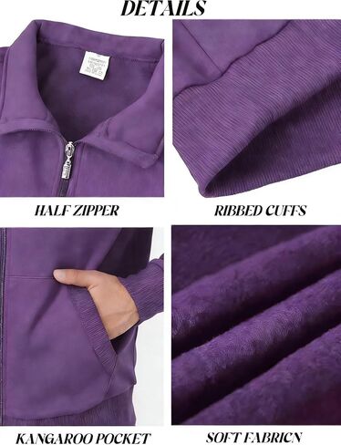 TUVEKE Men's fleece Zip up jacket Casual lightweight Sweatshirts Mock Neck Long Sleeve Outdoor Jackets With Pockets in Saudi Arabia