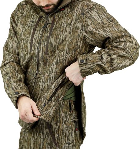 Mossy Oak Men's Sherpa Fleece Lined Camo Hunting Jacket for Men in Kuwait