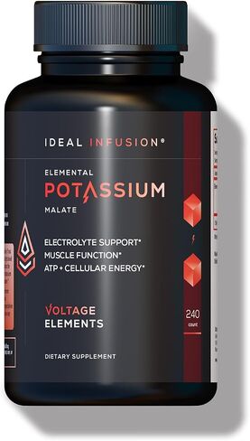 Potassium Malate 1389mg - ATP Production & Cellular Energy, Electrolyte Balance - Elemental Potassium 500mg (240 Capsules) Vegan in Saudi Arabia