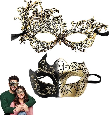 Masquerade Mask for Men Women, Venetian Ball Masks for Couples, Halloween Costumes Lace Eye Mask for Party, Carnival in Saudi Arabia