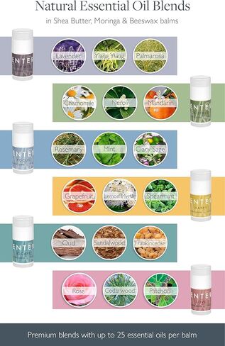 Scentered Aromatherapy Gift Set, Mini Roll On Essential Oil Balms for Sleep, Focus, Stress-Relief, Calm, Mood Boost - Set of 6 Premium Blends - Aromatherapy Gifts for Women in Saudi Arabia